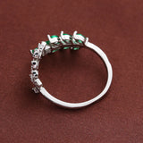 Antique Green Leaf Ring
