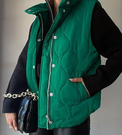 Darcy | Chic Lightweight Button-Up Puffer Vest