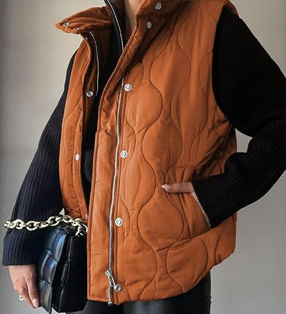 Darcy | Chic Lightweight Button-Up Puffer Vest