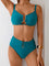 Anne | High-Waisted Bikini Set with Gold U-Detail - Velvet Haven