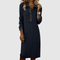 Liyana | Denim Cable Knit Collared Dress - Velvet Haven