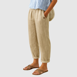 Edith | Breathable Linen-Cotton Trousers