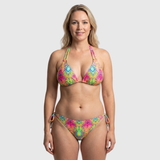 Pien | Neon Print Triangle Bikini Set
