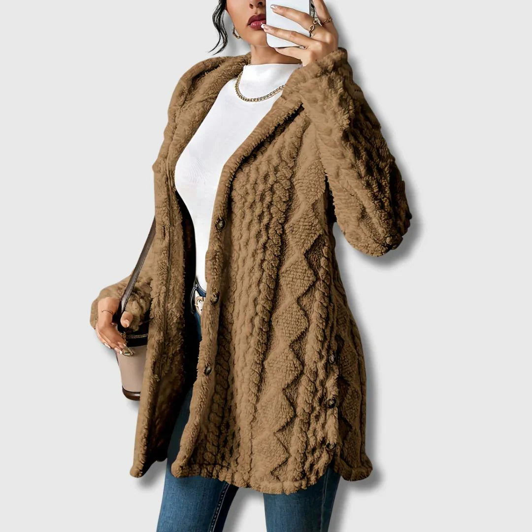 Anabelle | Cozy Hooded Teddy Coat