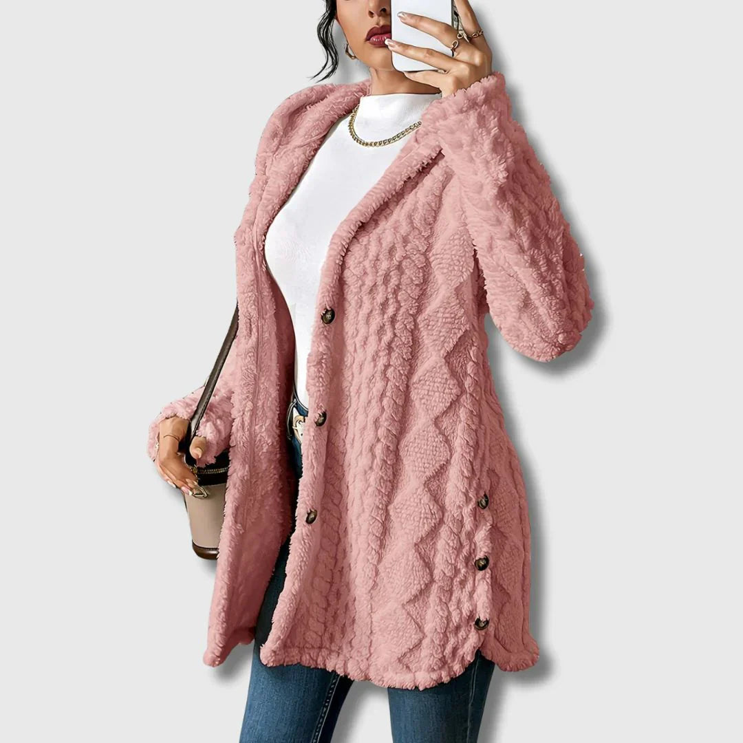 Anabelle | Cozy Hooded Teddy Coat