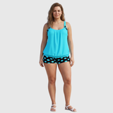 Vera | Two-Piece Tankini Set with Polka Dot Shorts