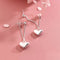 Antique Geometric Heart-Shaped Hoop Earrings - Velvet Haven