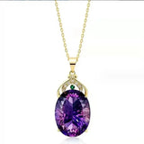 Sophisticated Crystal and Opal Drop Pendant Necklace