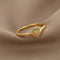 Elegant Gold Waterdrop Opal Crown Ring - Velvet Haven