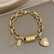 Timeless White Gold Heartened Chunky Bracelet - Velvet Haven