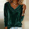 Margaret | Luxurious Velvet Drape-Neck Top - Velvet Haven