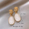 Vintage Enamel Oval Drop Earrings - Velvet Haven