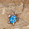 Vintage Gold Green Fire Opal Turtle Pendant Necklace - Velvet Haven