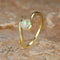 Timeless Round Rainbow White Fire Opal Ring - Velvet Haven