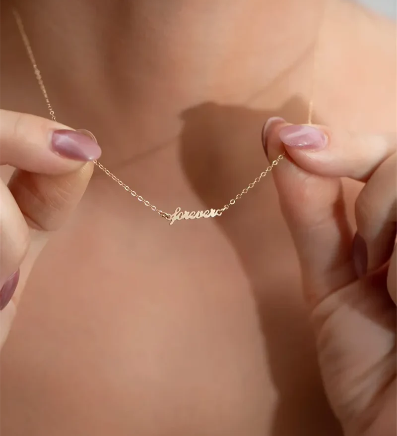 Golden Forever Love Necklace