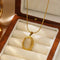Gold Plated Oval Cat Eye Opal Necklace - Velvet Haven