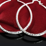 Sterling Silver Circle Hoop Earrings