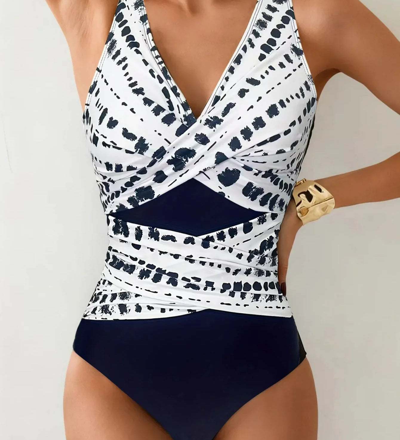 Annelies | Tummy Control Swimsuit with Wrap V-Neckline
