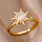 Vintage Stainless Steel Rotating Sun Opal Ring - Velvet Haven