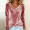 Margaret | Luxurious Velvet Drape-Neck Top - Velvet Haven