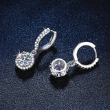 Sterling Silver 1 Carat Moissanite Earrings