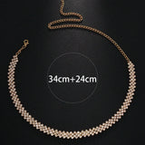 Elegant Rhinestone Collar Necklace
