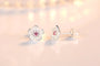 Zircon Flower Stud Earrings - Velvet Haven