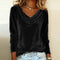 Margaret | Luxurious Velvet Drape-Neck Top - Velvet Haven