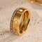 Shining Clover & Crystal Ring - Velvet Haven