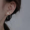 Sterling Silver Star Chain Earrings - Velvet Haven
