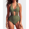 Sabine | 2-in-1 High-Waisted Mesh-Detail Bikini Set - Velvet Haven