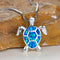 Vintage Gold Green Fire Opal Turtle Pendant Necklace - Velvet Haven