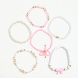 Pearl Love Bow Bracelet Set