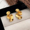 Sterling Silver 18K Gold Flower Stud Earrings - Velvet Haven