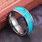 Sophisticated Stainless Steel Turquoise Ring - Velvet Haven