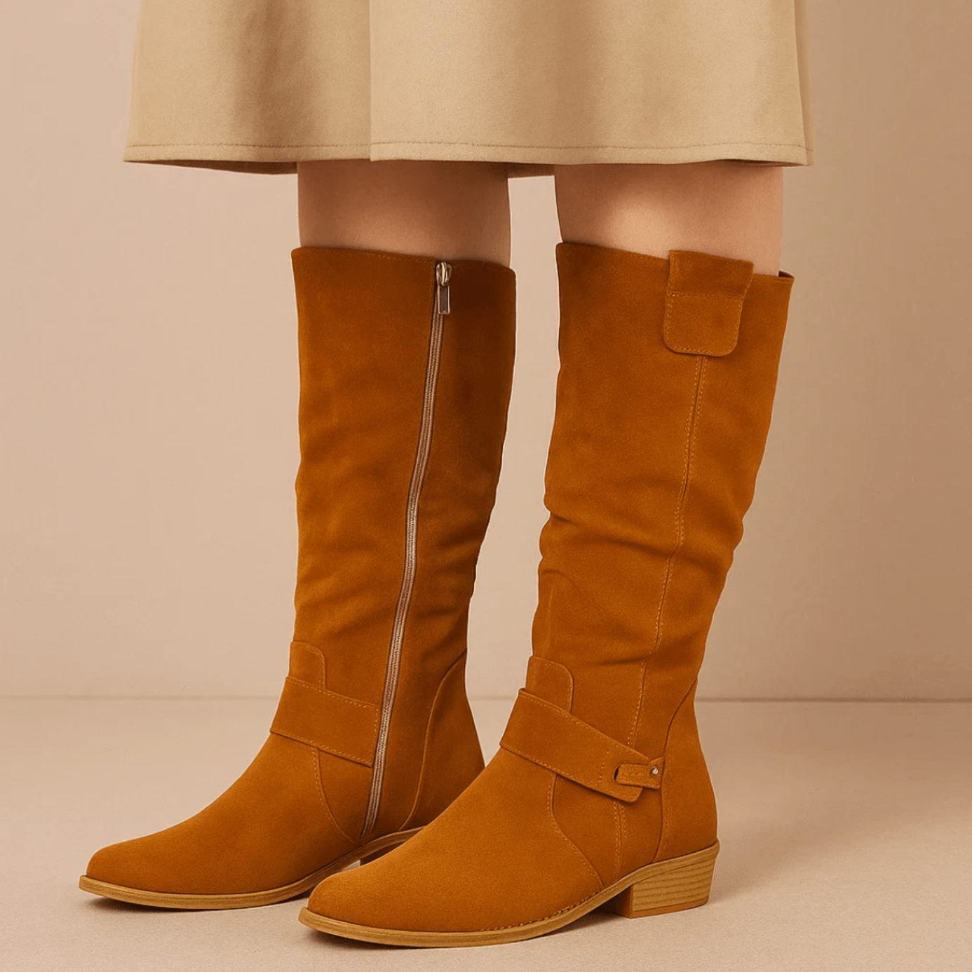 BelleVie | Elegant Suede Boots - Velvet Haven