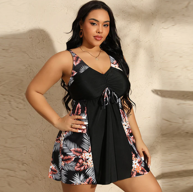 Lois | Sculpting Swimdress with Ruched Drawstring