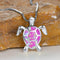 Vintage Gold Green Fire Opal Turtle Pendant Necklace - Velvet Haven