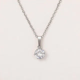 Classic Zirconia Pendant Necklace