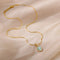 Chic Gold Stainless Steel Water Drop Opal Pendant Necklace - Velvet Haven