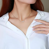 Radiant Sideways Cross Necklace