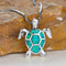Vintage Gold Green Fire Opal Turtle Pendant Necklace - Velvet Haven