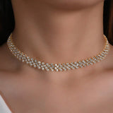 Elegant Rhinestone Collar Necklace