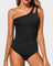 Demi | Flattering One-Shoulder Swimsuit - Velvet Haven