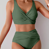Jasmijn | High-Waisted Twist-Detail Bikini Set