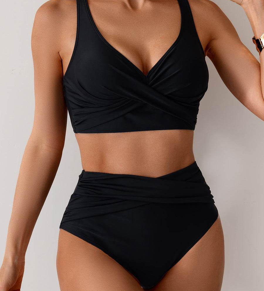 Jasmijn | High-Waisted Twist-Detail Bikini Set