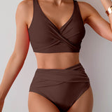 Jasmijn | High-Waisted Twist-Detail Bikini Set