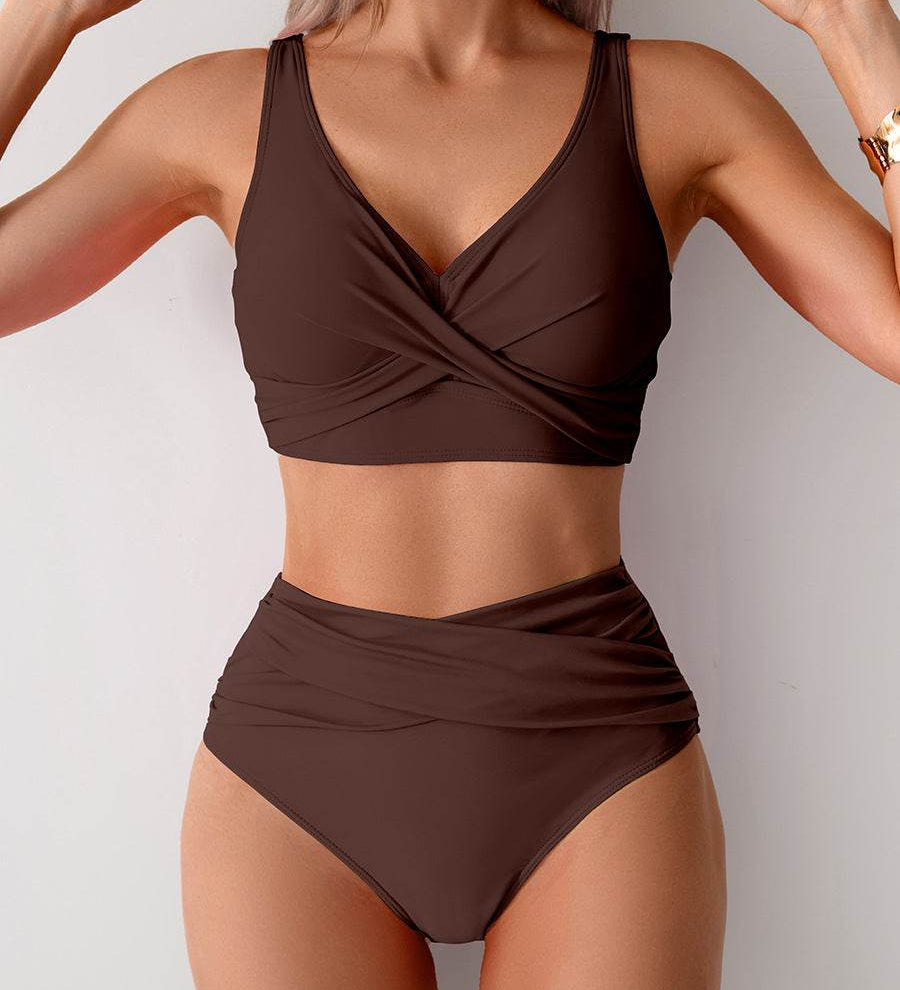 Jasmijn | High-Waisted Twist-Detail Bikini Set