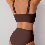 Jasmijn | High-Waisted Twist-Detail Bikini Set