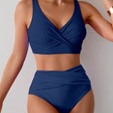 Jasmijn | High-Waisted Twist-Detail Bikini Set